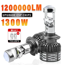 Led Projector Lens H7 H4 H11 Headlight 1200000LM Canbus H8 9005 9006 HB3 HB4 Auto Lamp 6000K Turbo Mini Lens Bulb For Car/Moto
