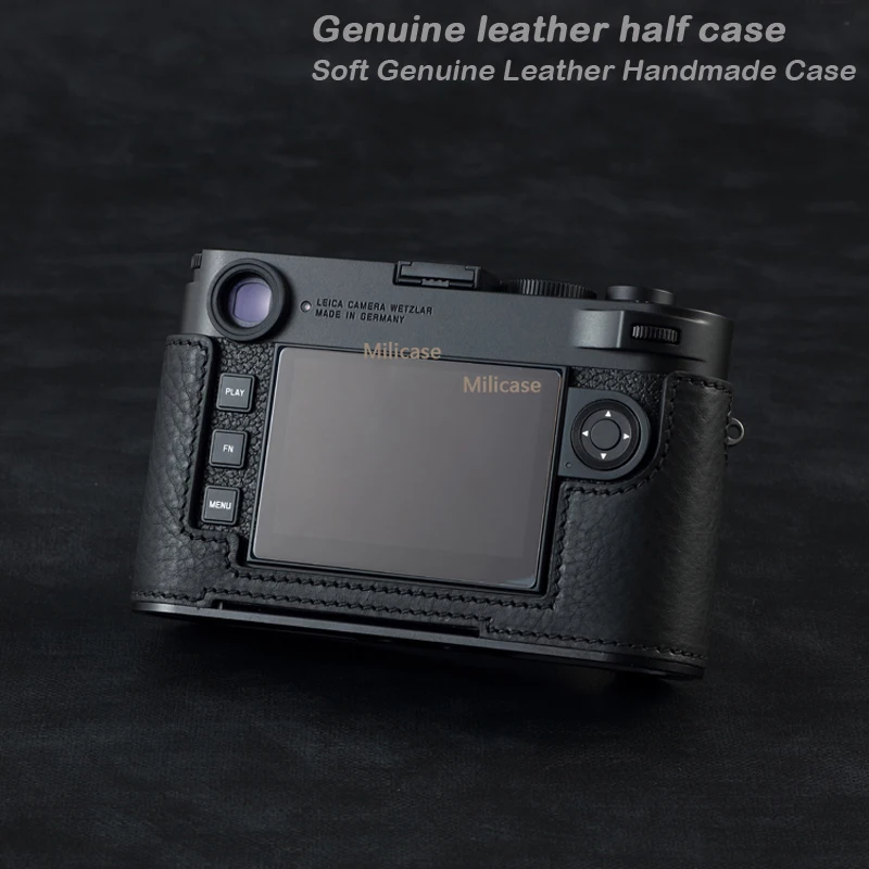 M11純正レザーカメラケース,ハーフボディバッグ,leica m11用手作り