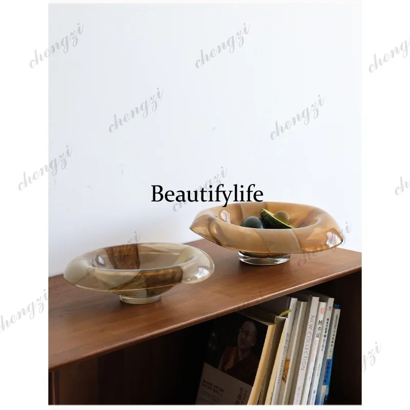 Fruit plate high-end living room coffee table household exquisite high-value artistic ornament medium and ancient style