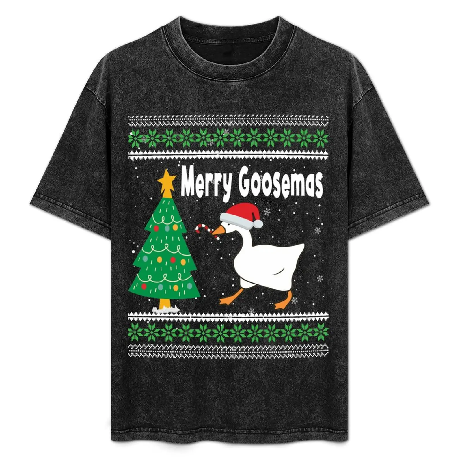 Merry Goosemas Ugly Christmas T-Shirt Dry Fit Running Short Sleeve Top