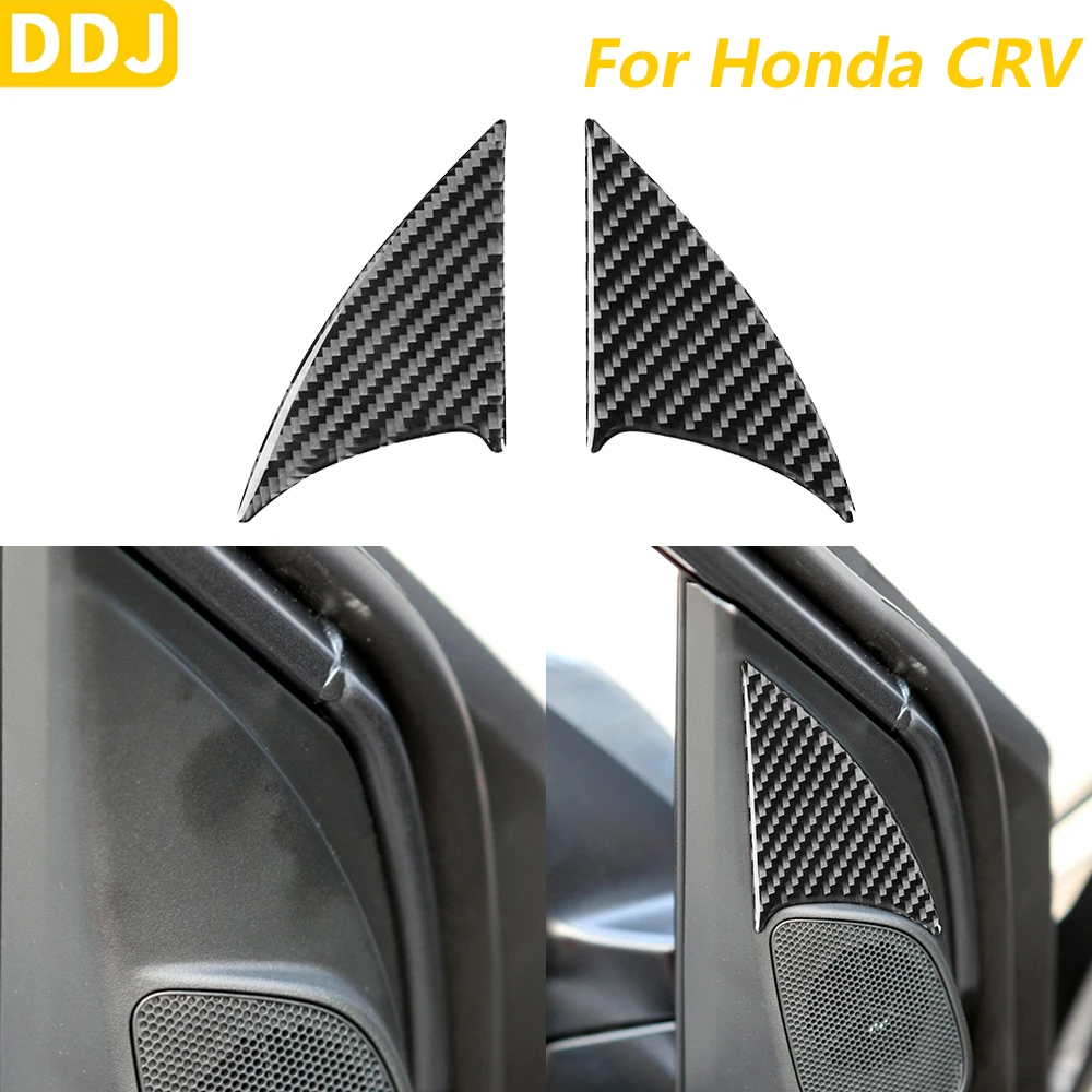 

For Honda CR-V CRV 2012-2016 Carbon Fiber Inner door A-pillar Speaker Horn Audio Panel Cover Decorative Car Accessories Sticker