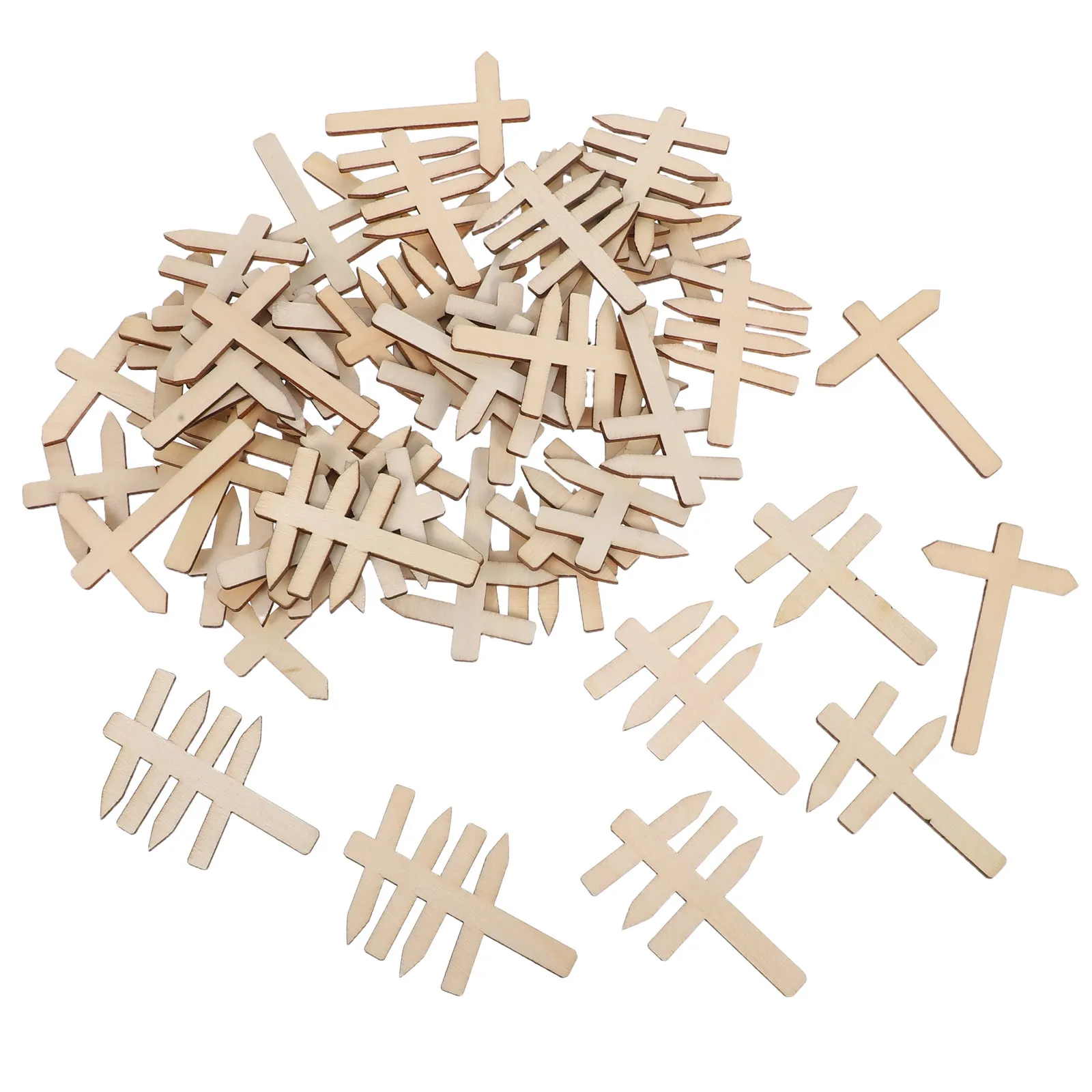 50Pcs Decorative Memo Board Wooden Traffic Sign Blank Design for DIY Dollhouse Scenery Props Early Learning Educational Road