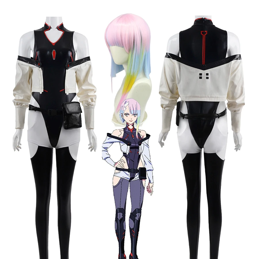 

Lucy Cosplay Costume Anime Cyberpunk Edgerunners Lucyna Kushinada Cosplay Jacket Jumpsuit Suits Wig Halloween Costumes for Women