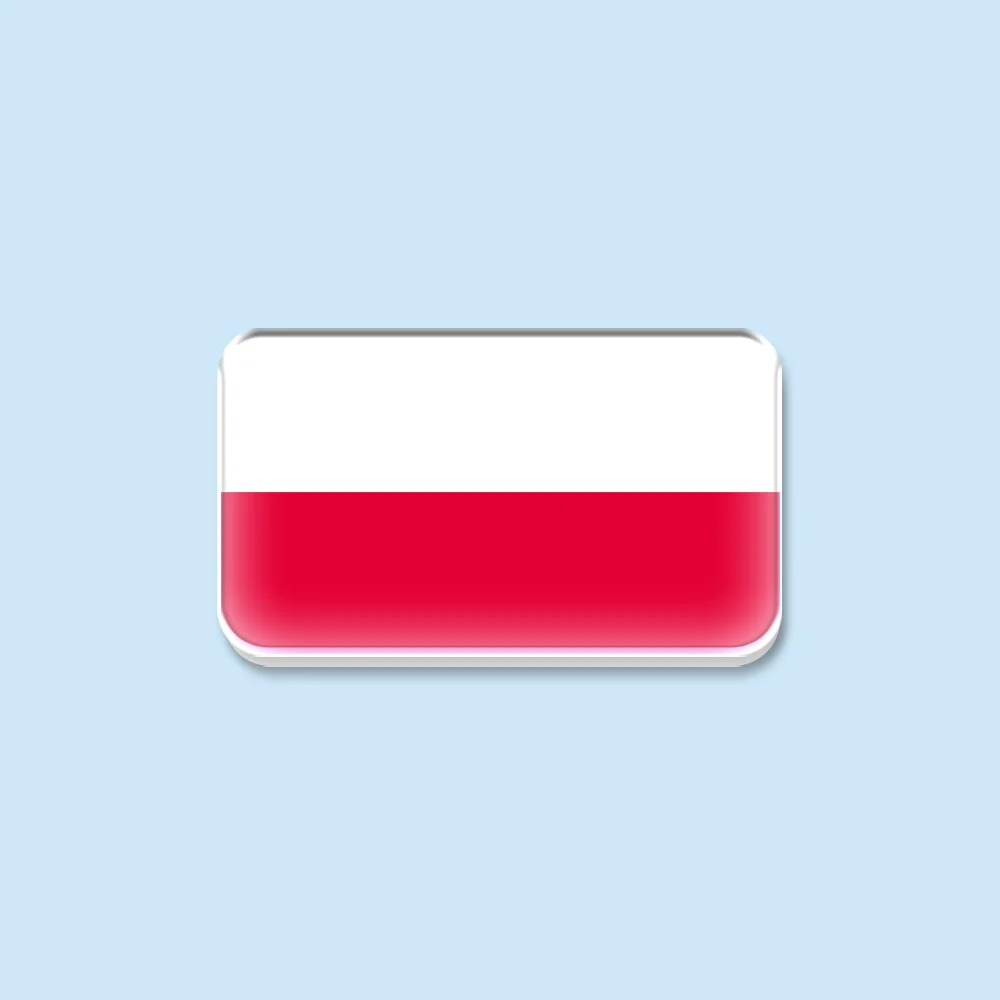 Poland Flag Acrylic Badge Pin Patriotic Souvenir Brooch for Men Women Daily Wear and Decoration