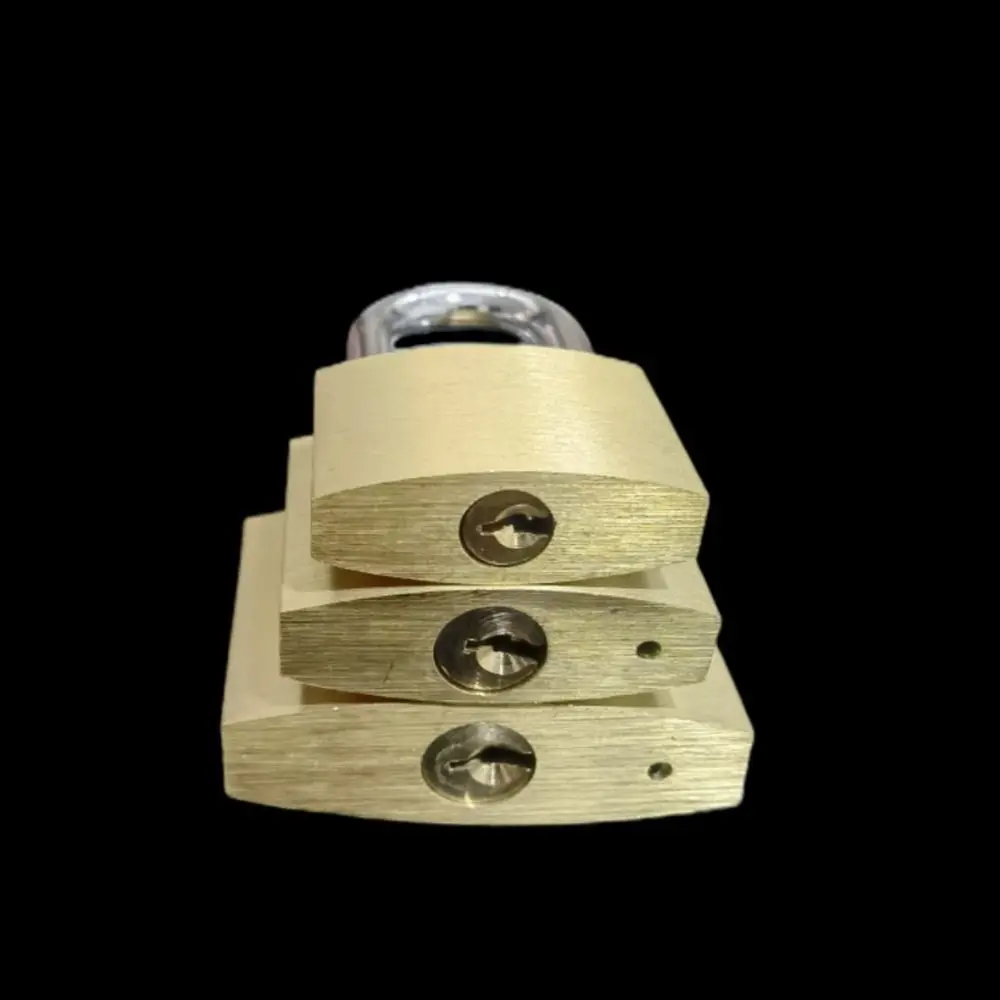 

Gift Hardware Copper Padlock Small 3Keys Copper Lock Brass Padlock Locker Case Supply