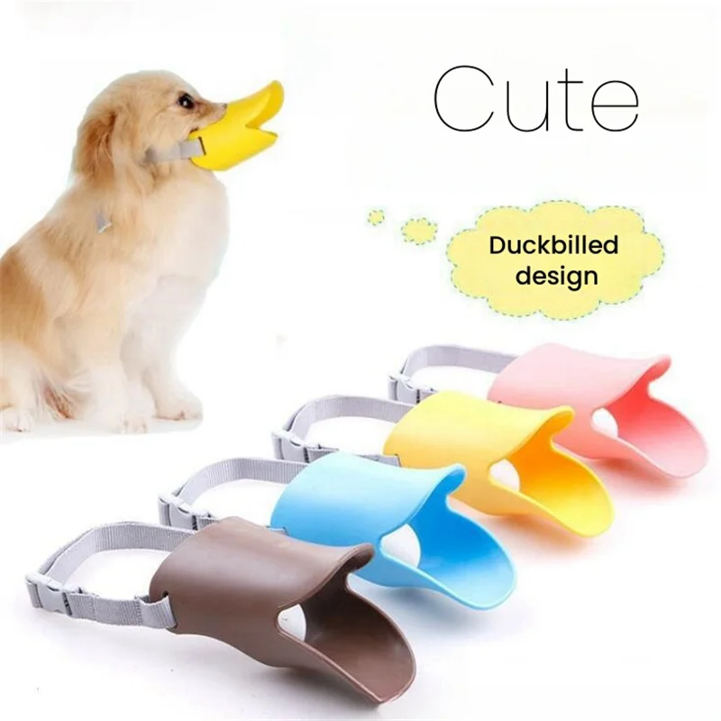 

Funny Duck Muzzle For Small Medium Dog Adjustable Loop Anti Bite Chewing Mouth Cover with Buckle Pet Safety Stuff Accessories