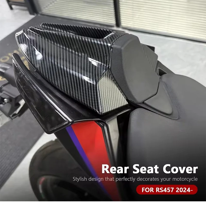 

For Aprilia RS457 rs 457 2024- New Motorcycle Accessories Carbon Fiber Rear Seat Hump Cover Rear Seat Cover black Fairing Seat