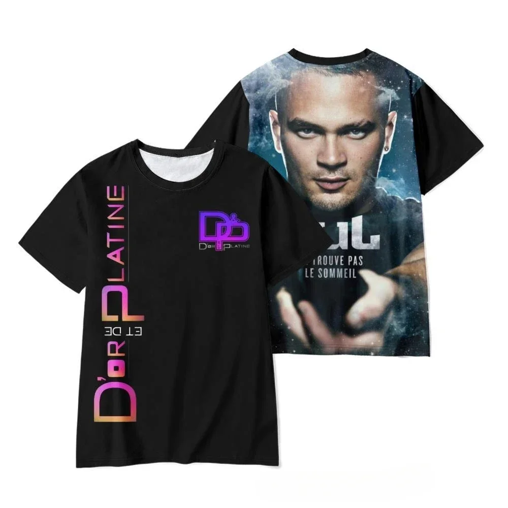 July Rap Singer-themed 3D Printed Streetwear for Men and Women, Unisex Fashion Hip-hop T-shirts, Large-sized Short Sleeves