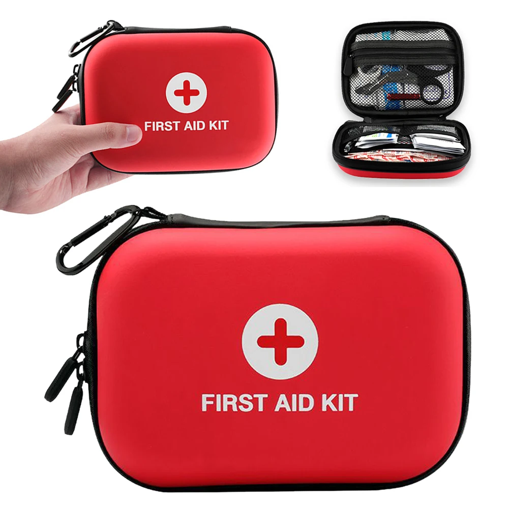 First Aid Kit Bag Empty Portable Emergency Medical Bag First Aid Hard Shell Case Small First Aid Bag Ideal for Home Office Car