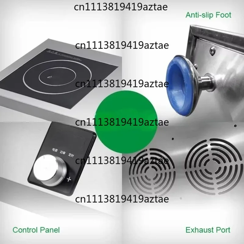 7KW Stainless Steel Induction Cooking Equipment Combined Concave Induction Wok For Kitchen Use