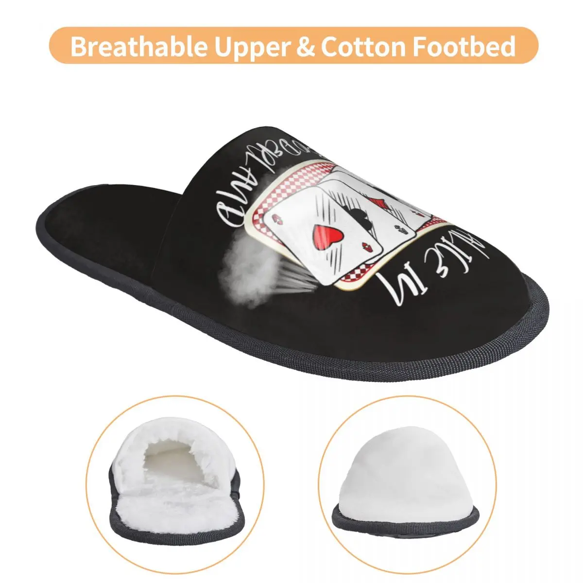 Sandal ALICE IN BORDERLAND Khusus Busa Memori Hangat Lembut Sandal Rumah Wanita Sepatu Bulu Halus Kamar Tidur