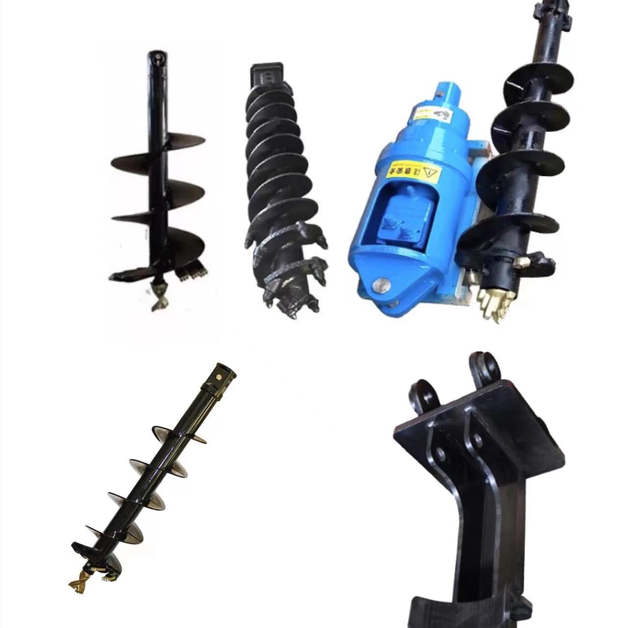 

Ground Hole Drill Earth Auger for 1-3 TONS Skid Steer Mini Excavators Hydraulic Earth Auger Drill Bits
