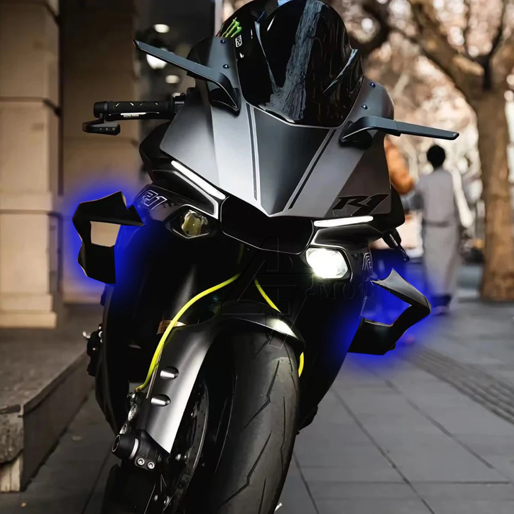 

Motorcycle Accessories Fixed wing fairing Small wing spoiler Aerodynamic wing For Yamaha YZF R1 R1M 2015-2024 YZF R3 2019-2024