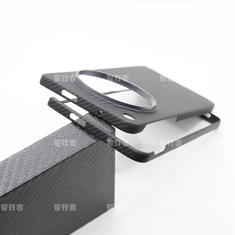 ZXKE Carbon Fiber Case For ONEPLUS OPEN Cover Embedded Iron Sheet Magnetic Car Support Magsafe 600D Aramid Fiber Shell