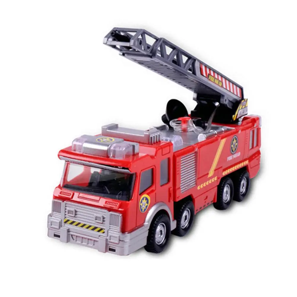 Electric Universal Water Spray Fire Truck Simulation Children Music Model Fire With Lights Toy Birthday Truck Gift X0U8