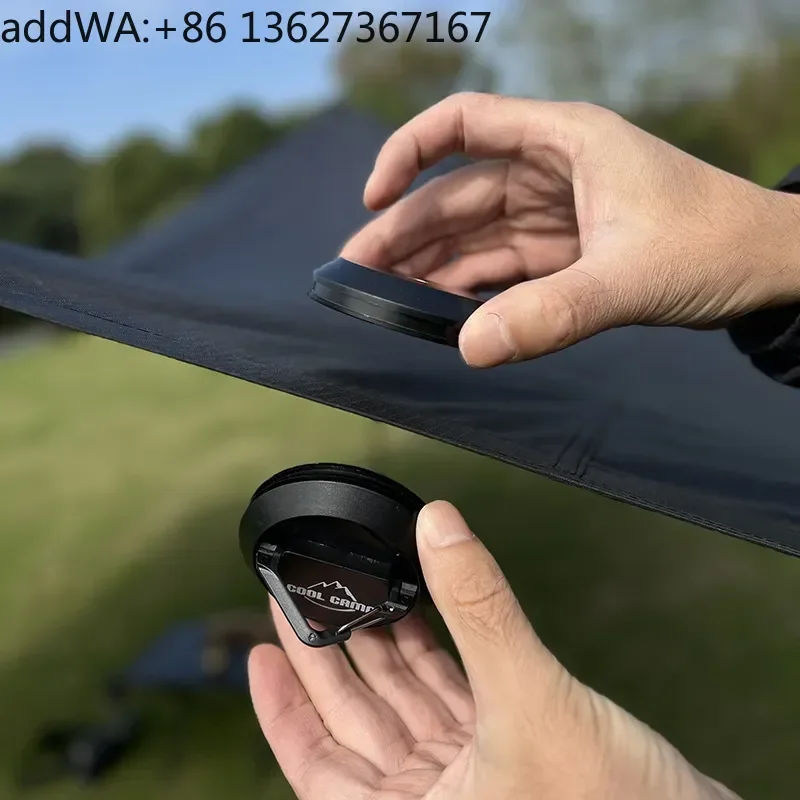 COOLCAMP outdoor camping magnetic hook tent canopy suction cup camping rope holder car camping light hanging
