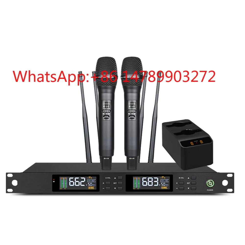

Private Mold 2CH True Diversity Wireless Microphone Handheld Mic for Stage Outdoor Performance