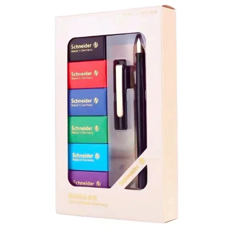 Imagem -06 - Nib Banhado a Ouro com Gold Clip Pen Grupo Caligrafia Escrita Starter Ink Pen Uso de Estudantes Adulto 23k Bk406 Conjunto Gift Box