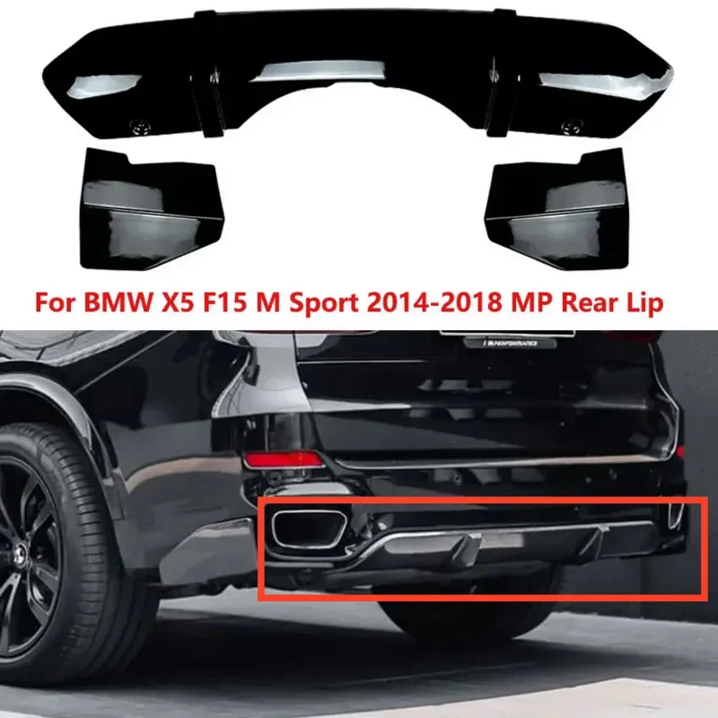 

New！ For BMW X5 F15 M Sport MP rear bumper lip spoiler diffuser body modification accessories 2014-2018