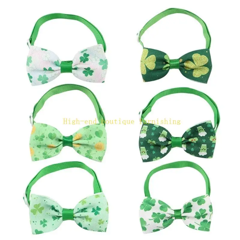 L9NB Dog Top Hat Patrick's Day Kerchief Neck Collar for Males Females Dog