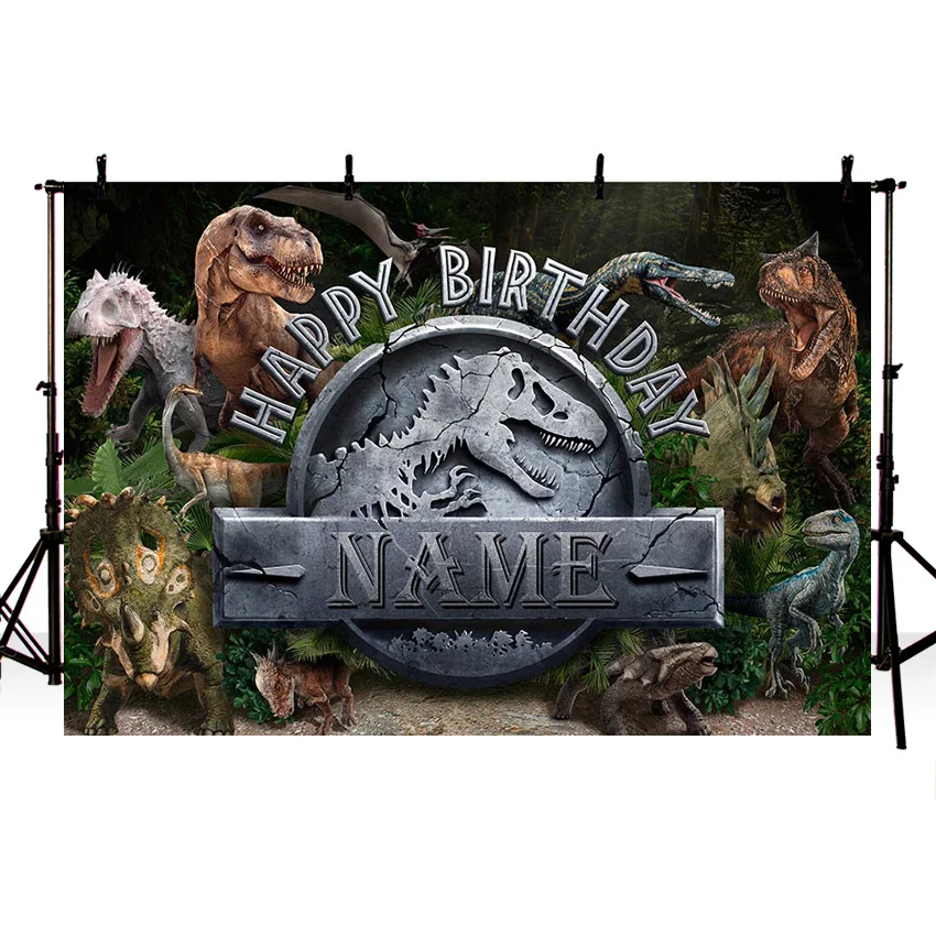 Bé Trai Khủng Long Trang Trí Sinh Nhật Phông Nền Rừng Safari Biểu Ngữ Kid Chụp Ảnh Chân Dung Nền Rừng Studio Ảnh Chống Đỡ Photozone