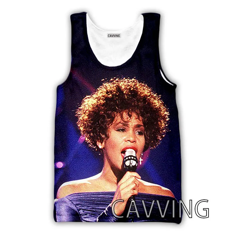 New Fashion Women/Men's 3D Print  Whitney Houston  Tank Tops Harajuku  Vest  Summer Undershirt Shirts Streetwear