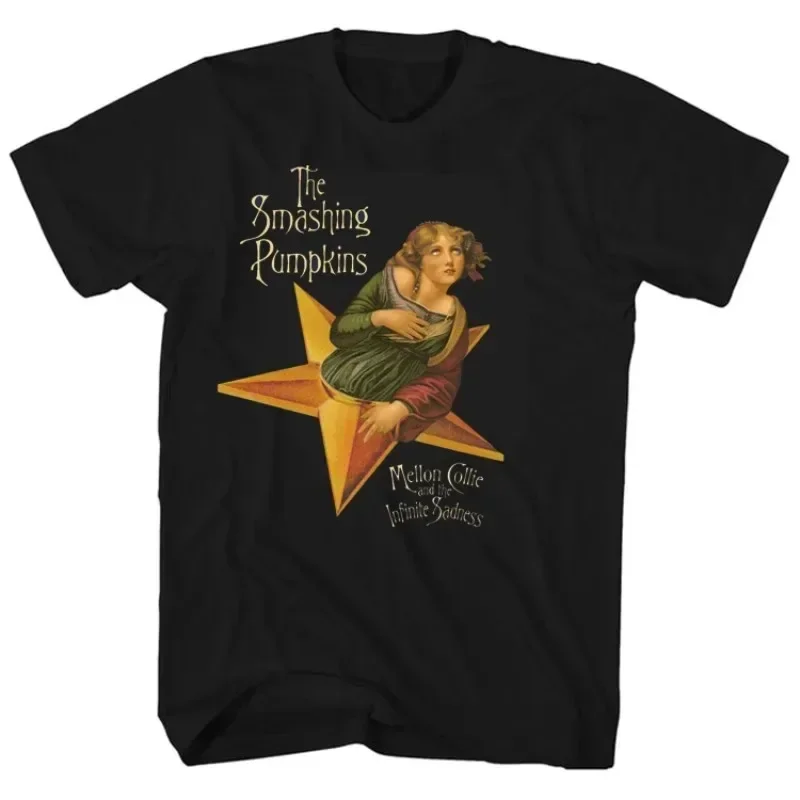 

Летняя мужская футболка Classic The Smashing Pumpkins Band Футболка с рок-музыкой Женская повседневная футболка с короткими рукавами Летняя одежда