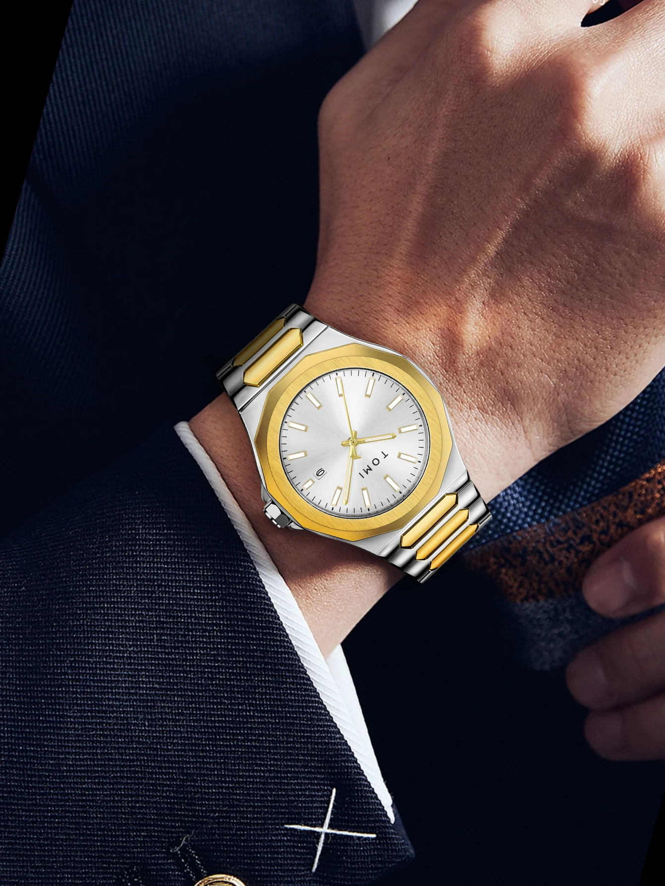 TOMI Luxus Business herren Uhr Geschenk Box Set Hohe Qualität Rose Gold Fall Einfache und Vielseitige Quarzuhr Relogio Masculino – Detail 20