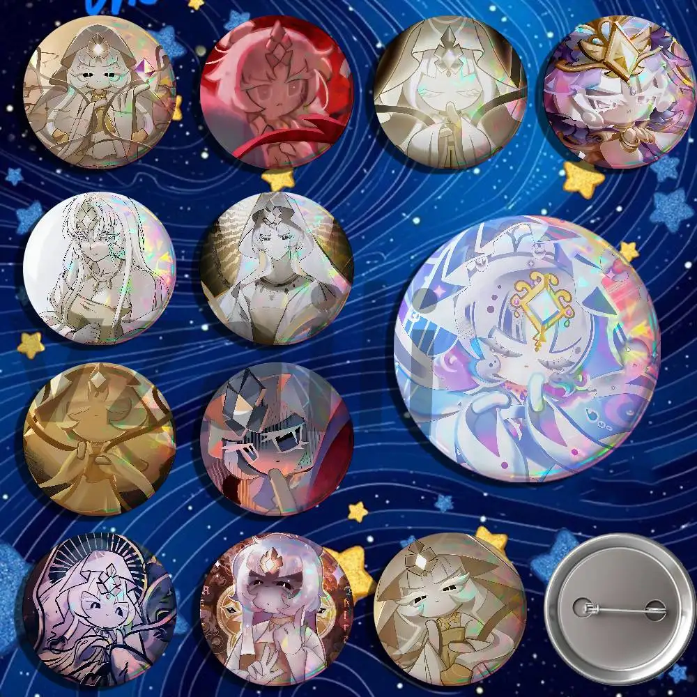 M-Mystic F-Flour Cookie Button Pin Single Pack Anime Merch for Ita Bags Badge Collectible Buttons TH