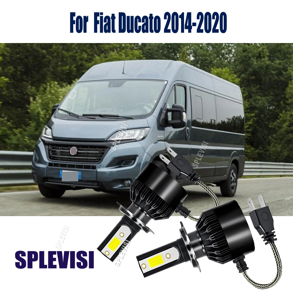 

H7 499 LED White Headlight Headlamp Bulbs - Overheat Protection Feature For Fiat Ducato 2014 2015 2016 2017 2018 2019 2020
