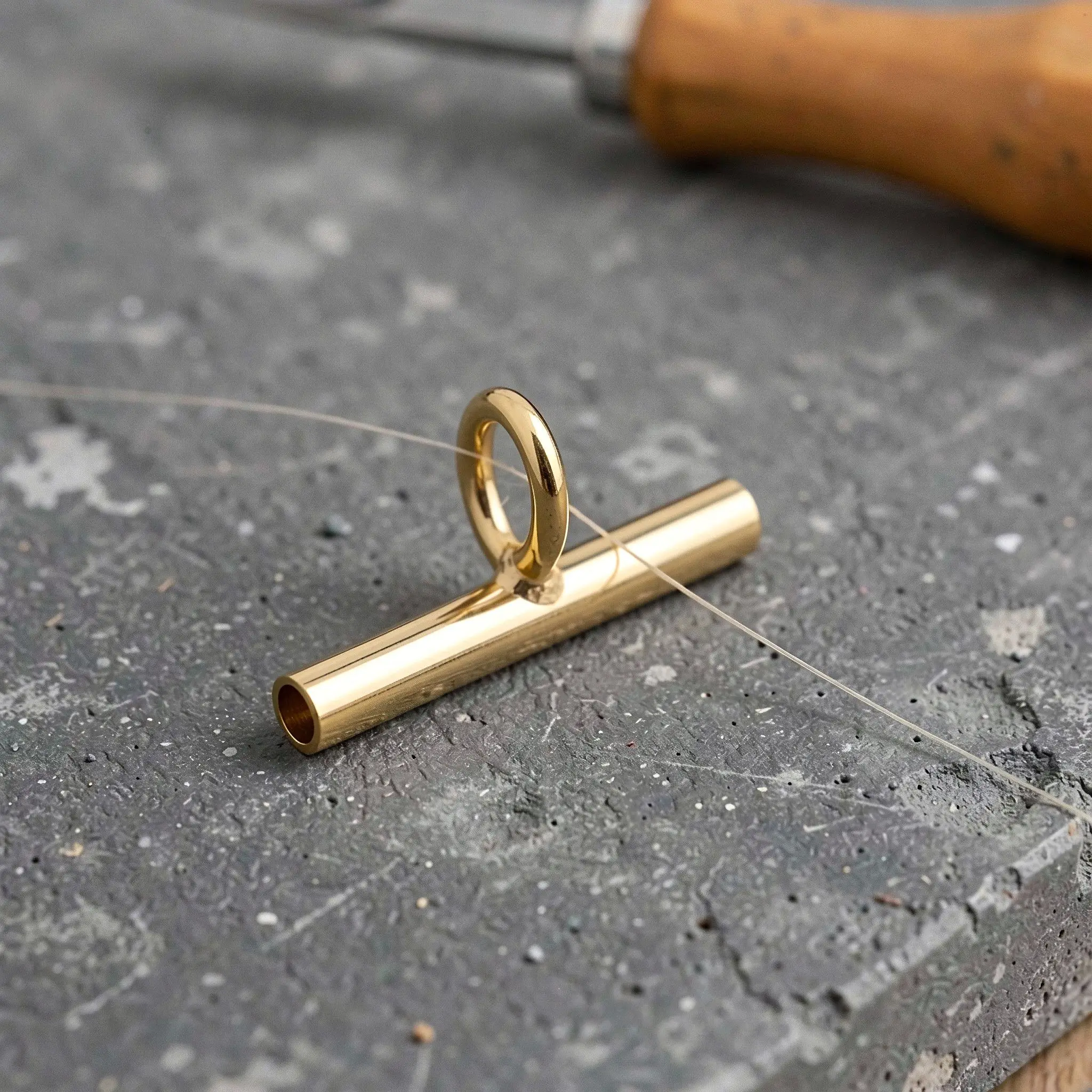 6Pcs Gold Plated Brass Pin to Pendant Converter Brooch Pendant Converters DIY Jewelry Finding T Tube Cord End Toggle Clasp