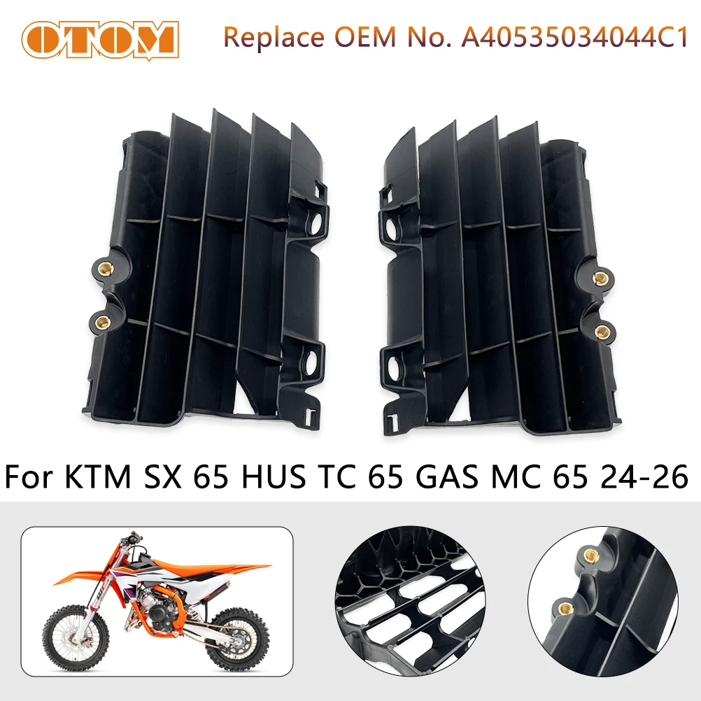 OTOM Motorcycle Radiator Louvers For KTM SX 65 HUSQVARNA TC 65 GASGAS MC 65 2024-2026 Cooler Radiator Guards Cooling Heat Sink