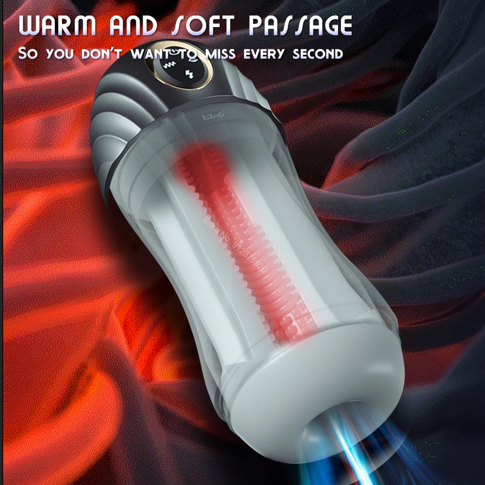 Male Masturbator Toys Automatic Sucking Masturbation Cup For Men Oral Vagina Blowjob Suction Vibrating Sex Machine Adult Goods