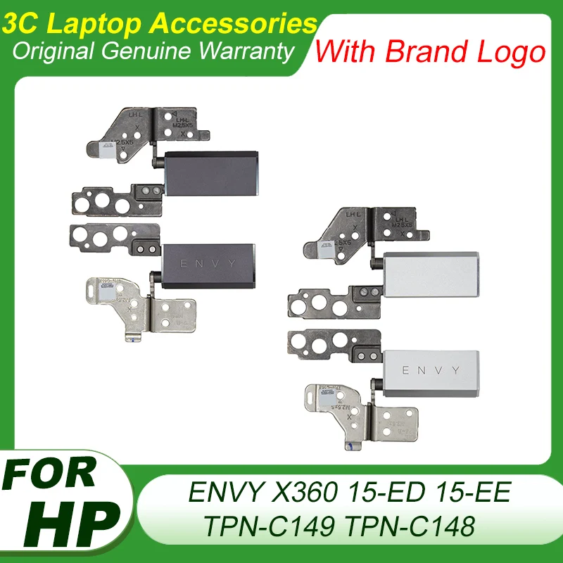 

New Original Laptop LCD Hinges for HP ENVY X360 15-ED 15-EE TPN-C149 TPN-C148 Notebook Hinges Cover Replacement Silver Brown L&R