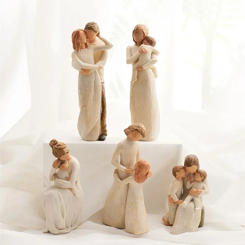 

home decoration figurines figurine love family happy time resin Statuette decor scandinavian style decorative modern ornaments