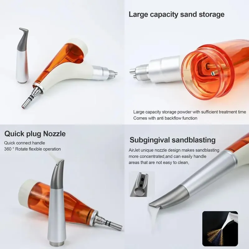 Dental Air Injector with Anti-backflow Oral Hygiene Cleaner 4-hole Dental Washer Dental Tools