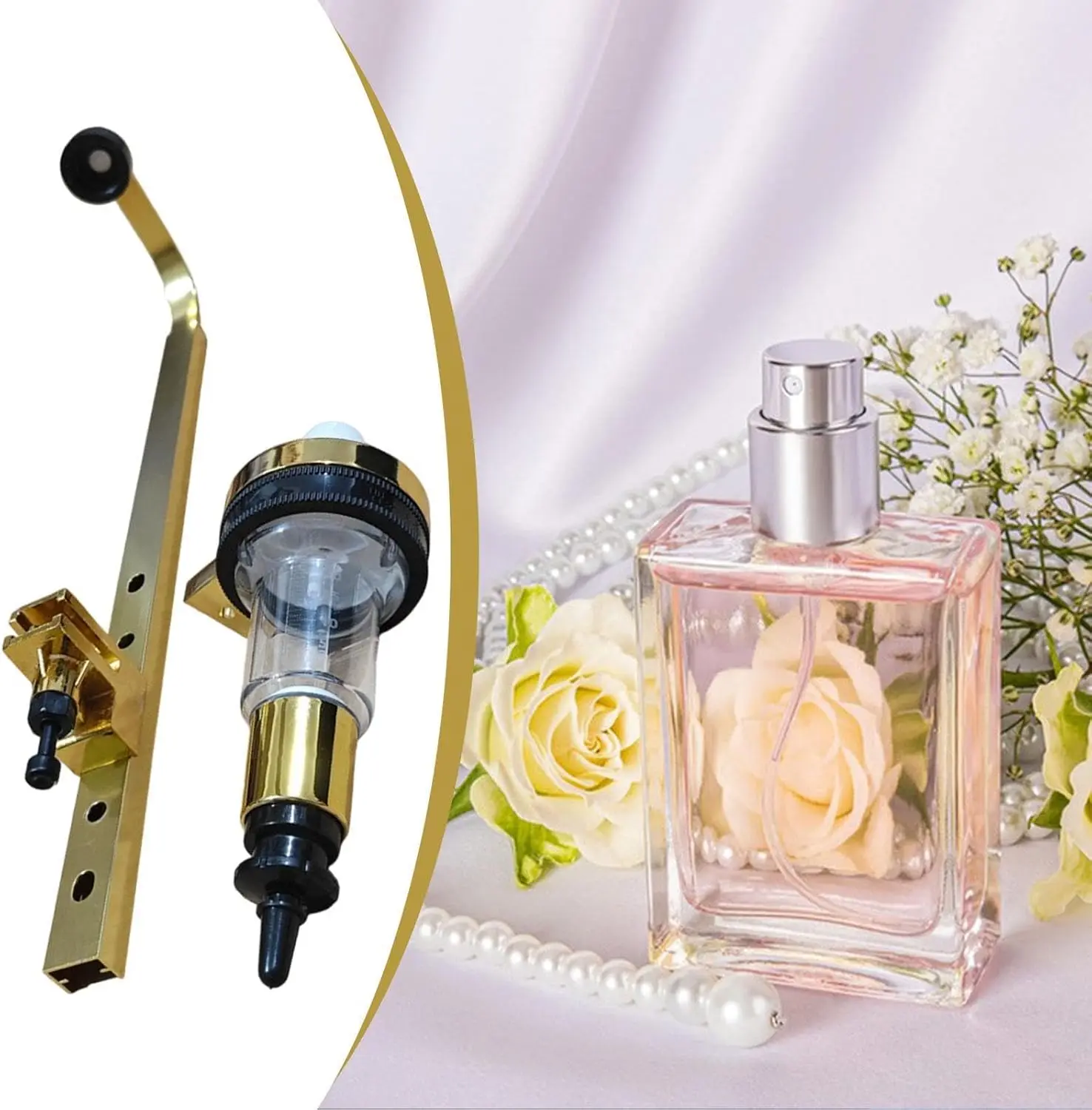 

400ml Golden Wall Mounted Glass Bottle Single Head Perfume Bar Dispenser Glass Bottle Dispenser for Essential Oil Base Perfume