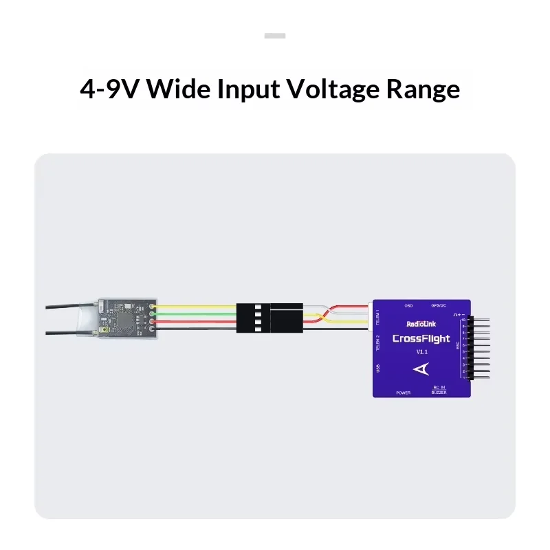 Receptor RadioLink ER16 ELRS 2.4G V3.3 de 16 Canales, Antena Dual, Largo Alcance, Alta Frecuencia, Modelo para Avión RC