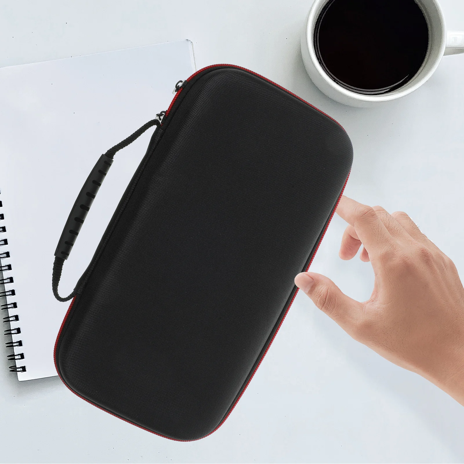 

Microphone Carrying Bag Eva Dual Mic Case Portable Storage Organizer Protective Microphone Storage Bag Dual Slot Mic Box