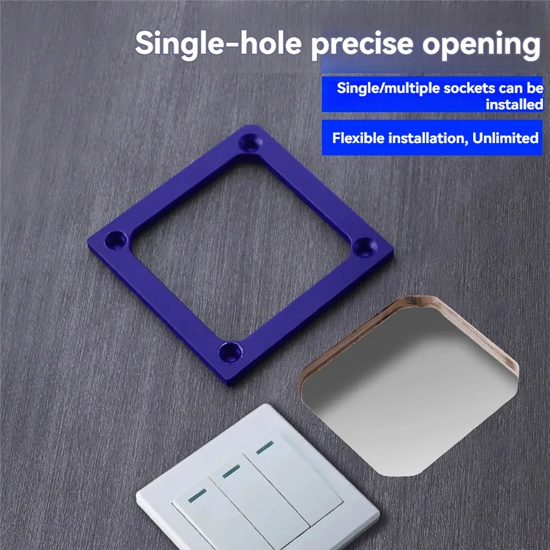 HOT-Socket Opening Template 86 Type Mold Holes Locator Electrical Plug Template Tool Hole Opening Template For Button