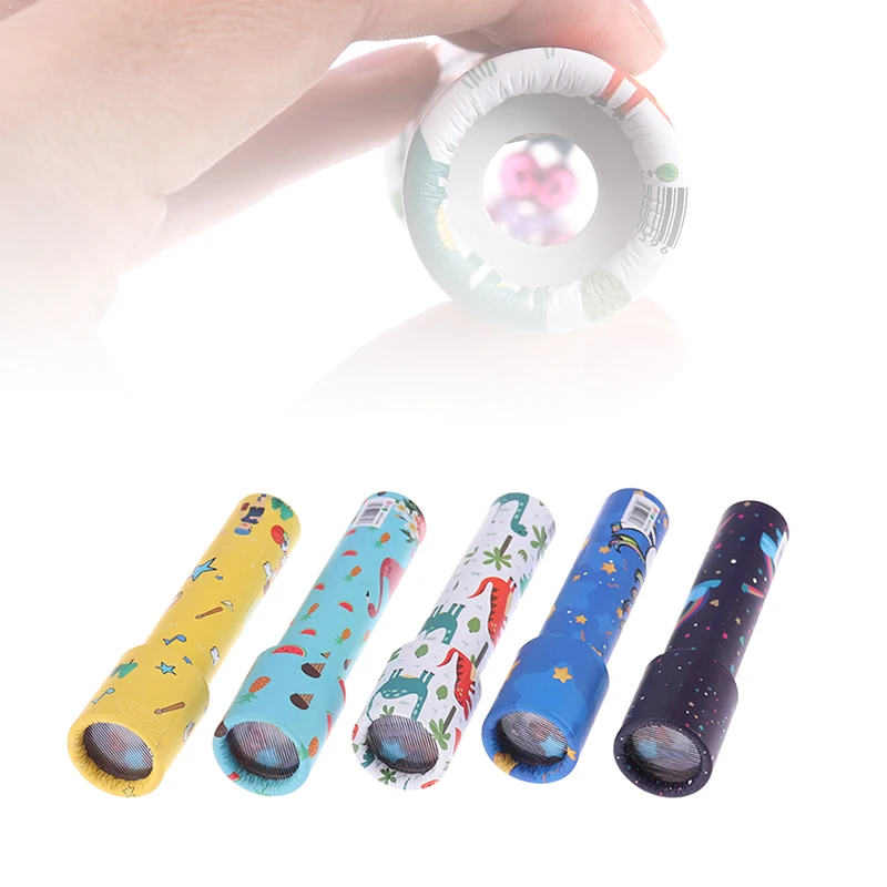 1PCS Rotation Kaleidoscope Cartoon Paper Magic Changeful Non Adjustable Colored World Toy For Children Classic Educational Toys