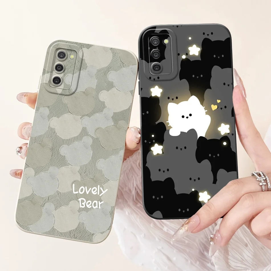 For Samsung Galaxy A03S A02S Elegant Printing Soft Silicone Case For Samsung A02s A03s Camera Protective Shockproof Phone Cases
