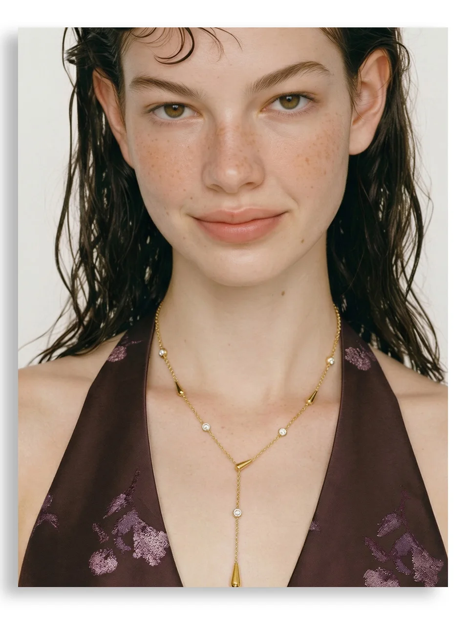 Yhpup Halskette aus Edelstahl mit Zirkonia-Kette für Damen, Sommer, Alltagskleidung, zarte Mode, sexy Schmuckzubehör – Detail 8