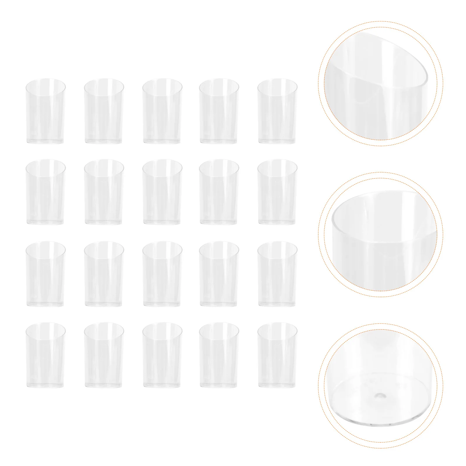 

20Pcs Mini Heart Shape Ice Cream Cups Simple Design Dessert Holders Pudding Containers for Party Use Dessert Cups