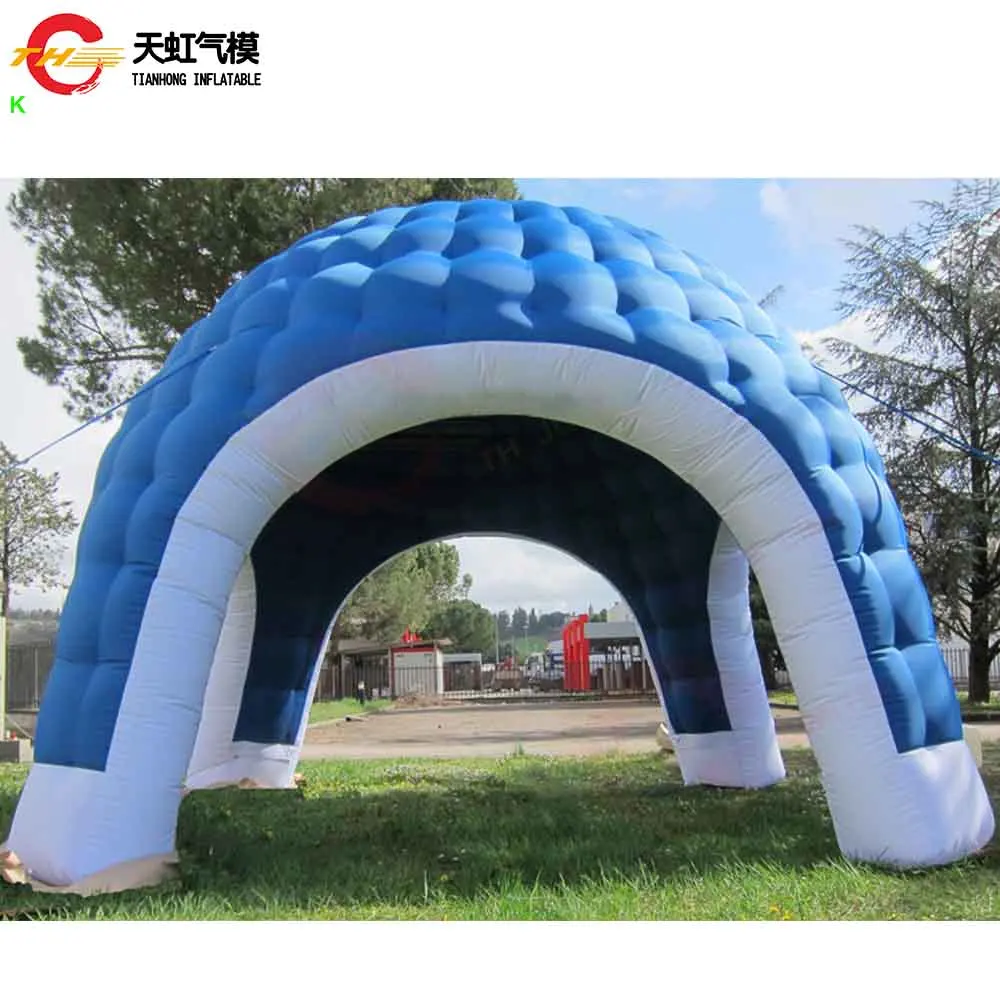 Nouveau Design points couture gonflable araignée tente Air sauter tente de pelouse gonflable avec 4 pieds tentes dôme gonflables extérieures