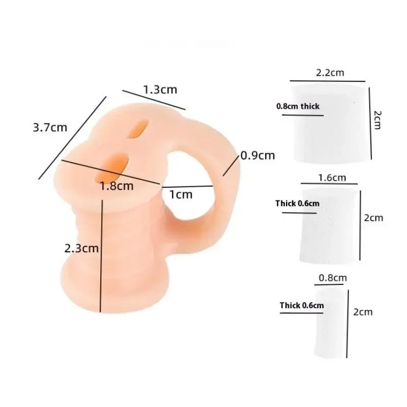1pairs فاصل أصابع القدم الورم مصحح جل تو فاصل تو حامي الإغاثة الألم من الورم متداخلة وإصبع القدم المنجرف #6