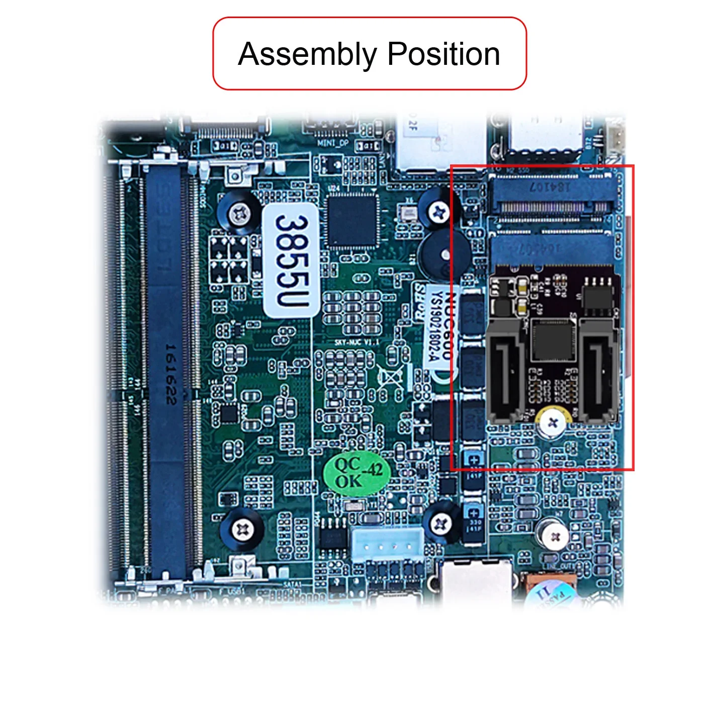 M. 2 A+E to SATA 3.0 expansion card KEY A+E WIFI M.2 to SATA hard drive JMS582 adapter card