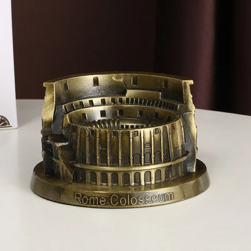 Metal Colosseum European Ancient Architecture Model Decoration Finished Products World Famous Ancient Roman Decoration