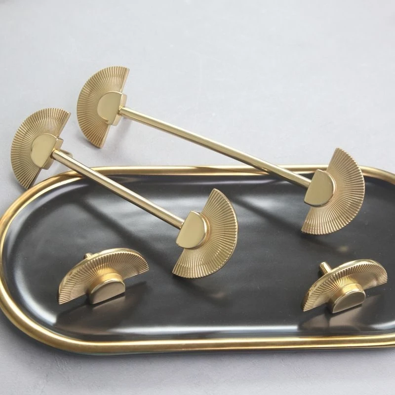 Cabinet Door Handle Pure Copper Simple Nordic Drawer Cabinet Single Hole New Chinese Light Luxury Brass Wardrobe Door Handle
