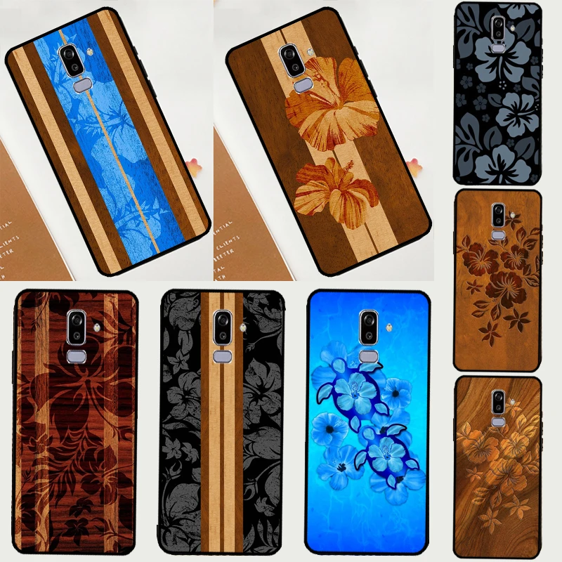 Hibiscus Retro Hawaiian Flower Case For Samsung Galaxy J3 J5 J7 J1 2016 A3 A5 2017 J4 J6 Plus A7 A9 A6 A8 J8 2018 Fundas